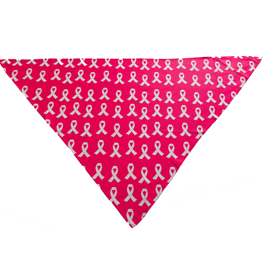Breast Cancer Awareness Pink Tie On Dog Bandana